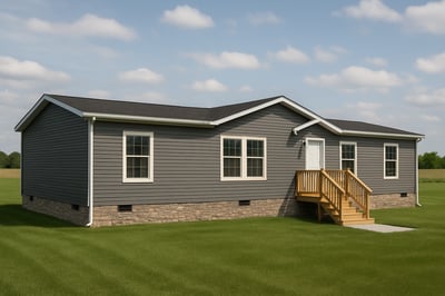 Modern manufactured home in the Midwest