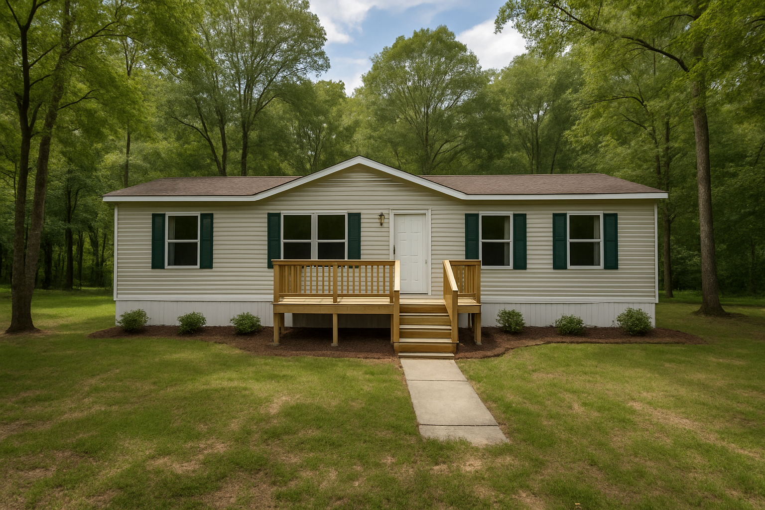 Affordable manufactured home on a peaceful lot